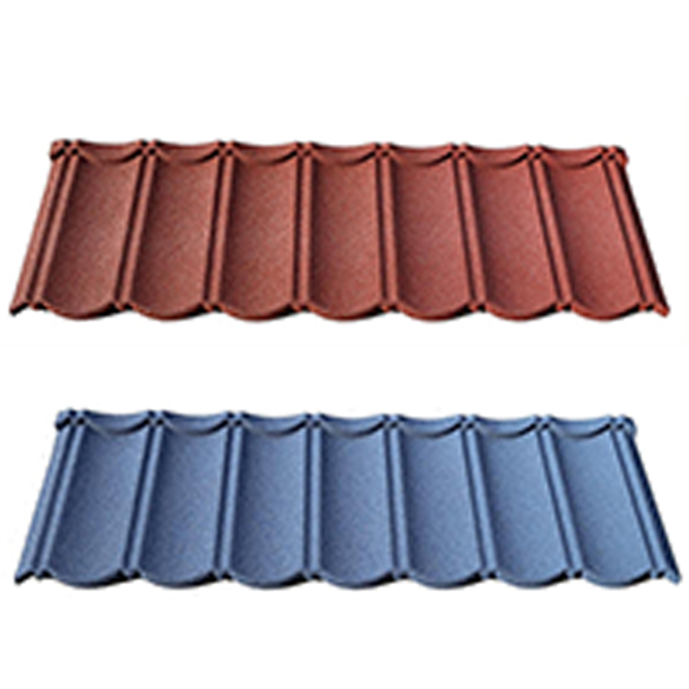 Baldosa metálica revestida de piedra