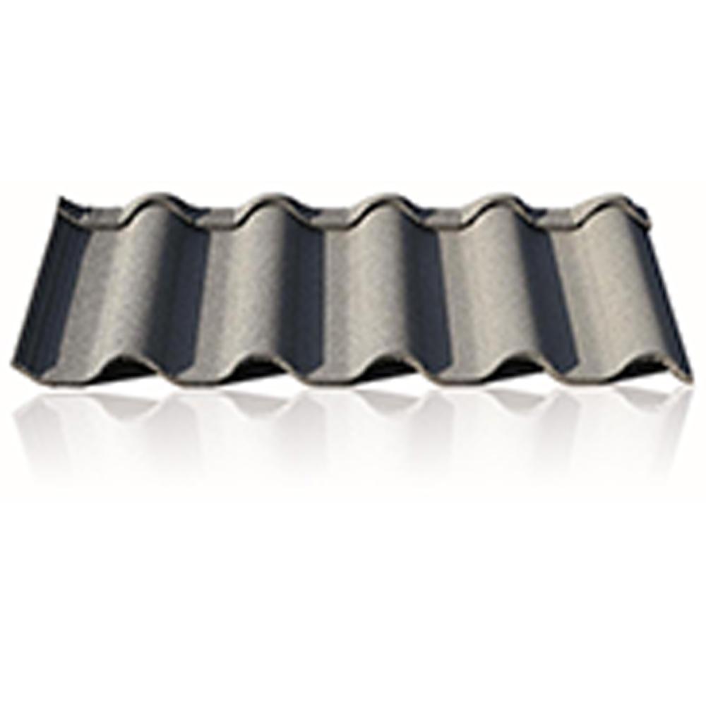 Baldosa metálica revestida de piedra